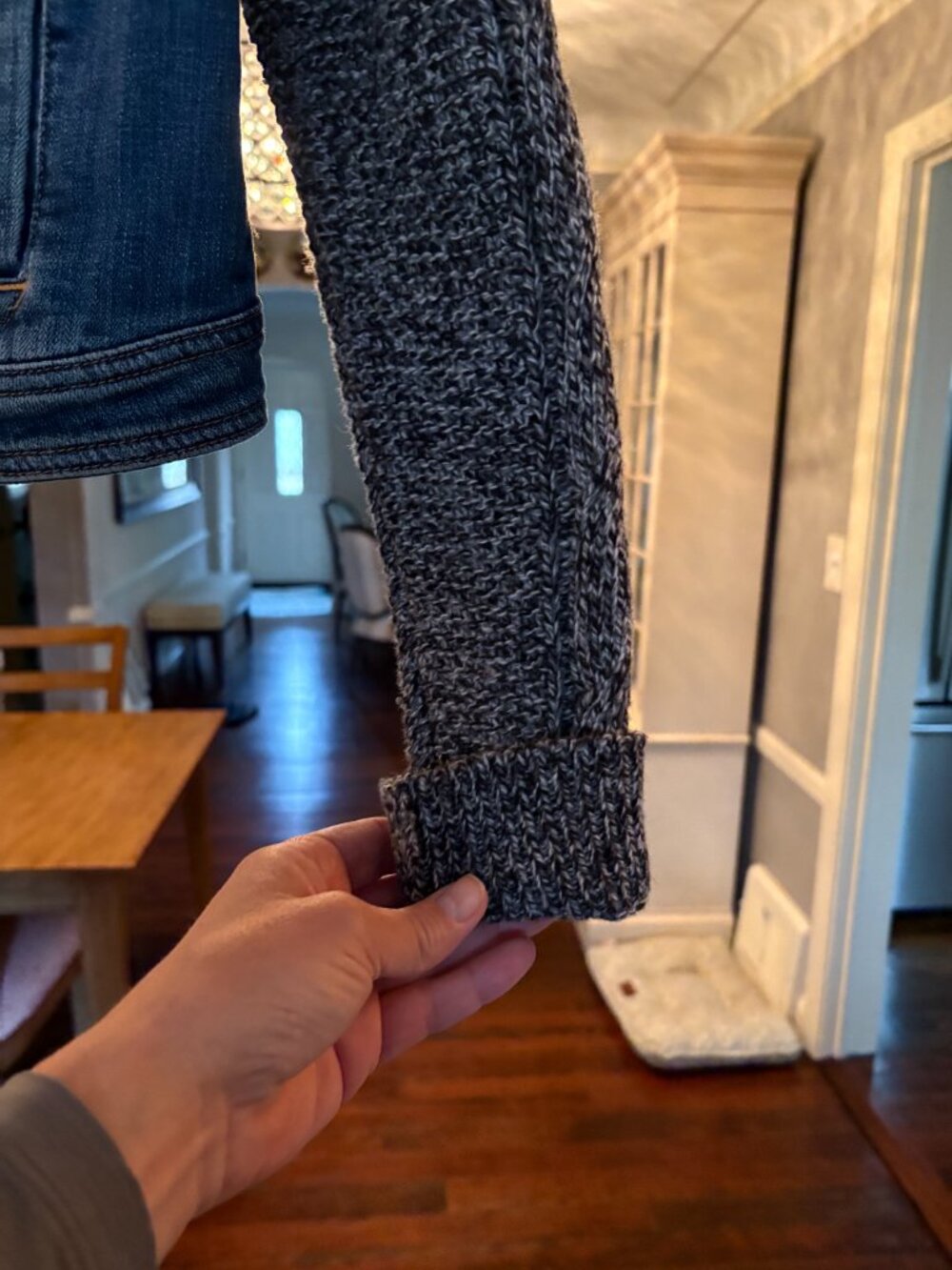 Like New, Anthropologie Pilcro & The Letterpress Denim Sweater Jacket. Size S - Picture 7 of 11